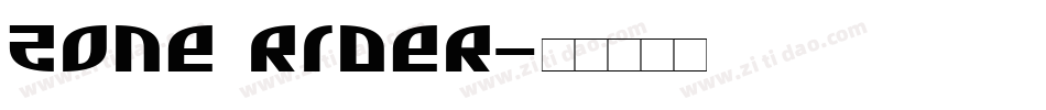 Zone Rider字体转换